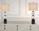 Cal® Lighting & Accessories Mystic 2-Piece Dark Oak Table Lamp Set-3