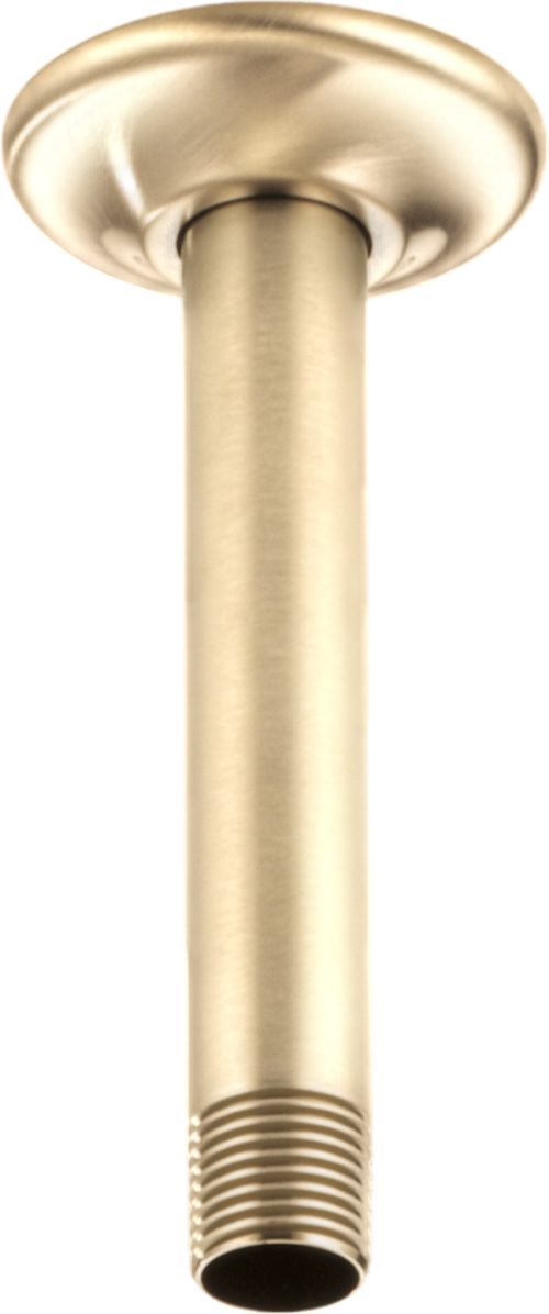 Brizo Essential™ Brilliance® Luxe Gold® 6" Ceiling Mount Shower Arm and Round Flange-0