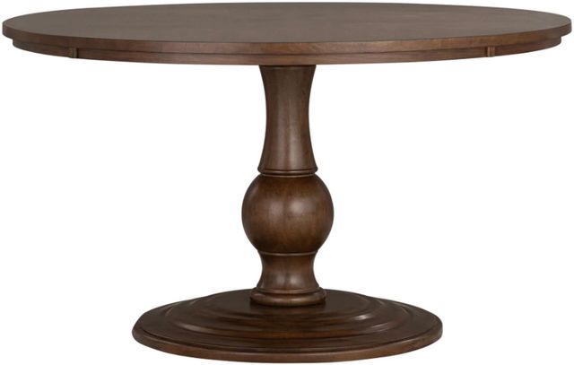 Flexsteel® Bellevue Whiskey Brown Round Dining Table-0