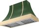 La Cornue CornuFé Cascade 44" Brands Hatch Green Wall Mounted Range Hood with Polished Brass Trim-0