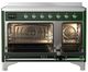 Ilve® Majestic III 48" Emerald Green Pro Style Induction Range with Solid Door and Chrome Trim-1