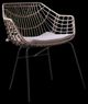 Furniture of America® Livana 2-Piece Black/Natural Fabric/Rattan/Steel Outdoor Chair Set-0