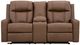 Benchcraft® Mackmenville Caramel Manual Reclining Loveseat with Console-3