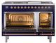Ilve® Nostalgie II Noblesse 48'' Midnight Blue Pro Style Dual Fuel Range with Copper Trim-2