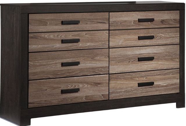 Signature Design by Ashley® Harlinton 4-Piece Charcoal/Warm Gray Queen Panel Bed Set-2