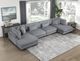 Homelegance® Traverse 4-Piece Gray U-Shape Sectional with Reversible Chaise-1