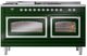 Ilve® Nostalgie II Noblesse 60'' Emerald Green Pro Style Dual Fuel Range with Chrome Trim-1