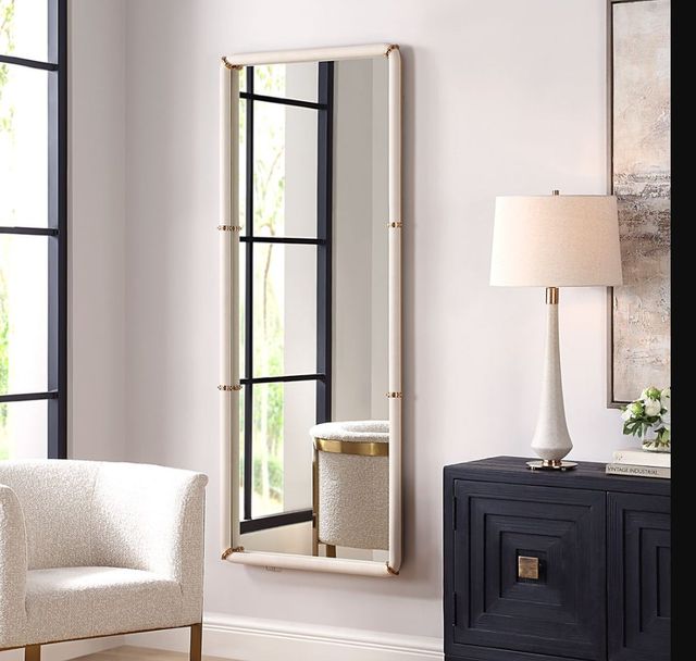 Uttermost® Cyprus White Dressing Mirror-2