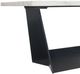 Elements International Beckley Dark Espresso Counter Table with White Marble Top-2