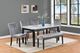 Crown Mark Pascal Black/Gray Dining Bench-1