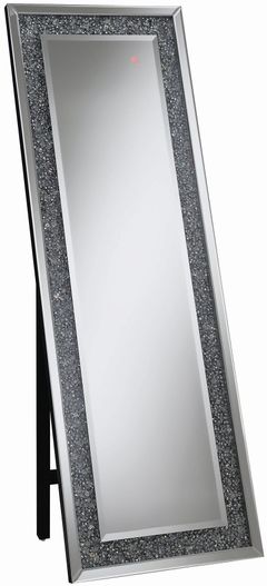 Coaster® Carisi Silver Standing Mirror with LED Lighting