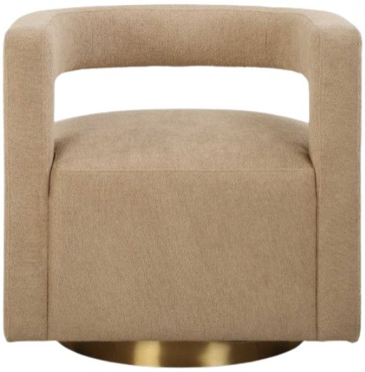Uttermost® Grounded Beige Swivel Chair-3