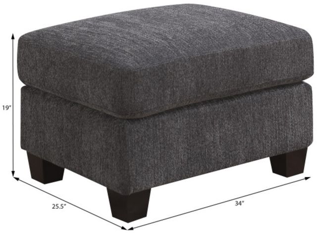 Emerald Home Clayton II Charcoal Gray Ottoman-2