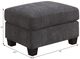 Emerald Home Clayton II Charcoal Gray Ottoman-2