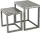 A & B Home Janus 2-Piece Gray and Ivory Rectangular Graphic Pattern Nested Table-0