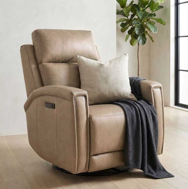 Liberty Furniture Renata Gala Brown Leather Single Glider Power Recliner-1