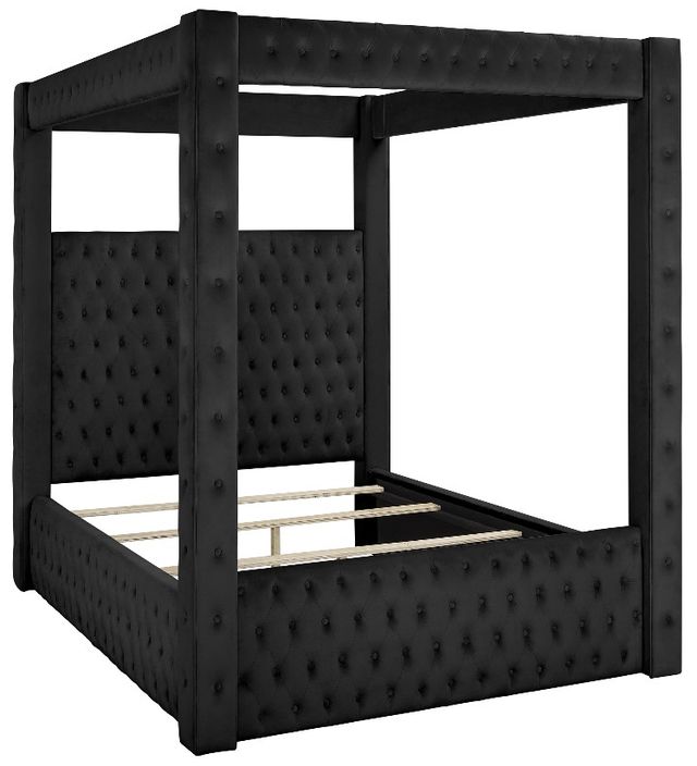Crown Mark Annabelle Black Queen Canopy Bed-3