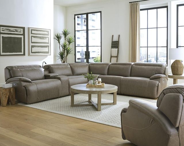 Albany Industries Positano Pucinni Taupe Power Recliner-1