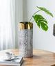 A & B Home Gold/Matte Black Vase-3