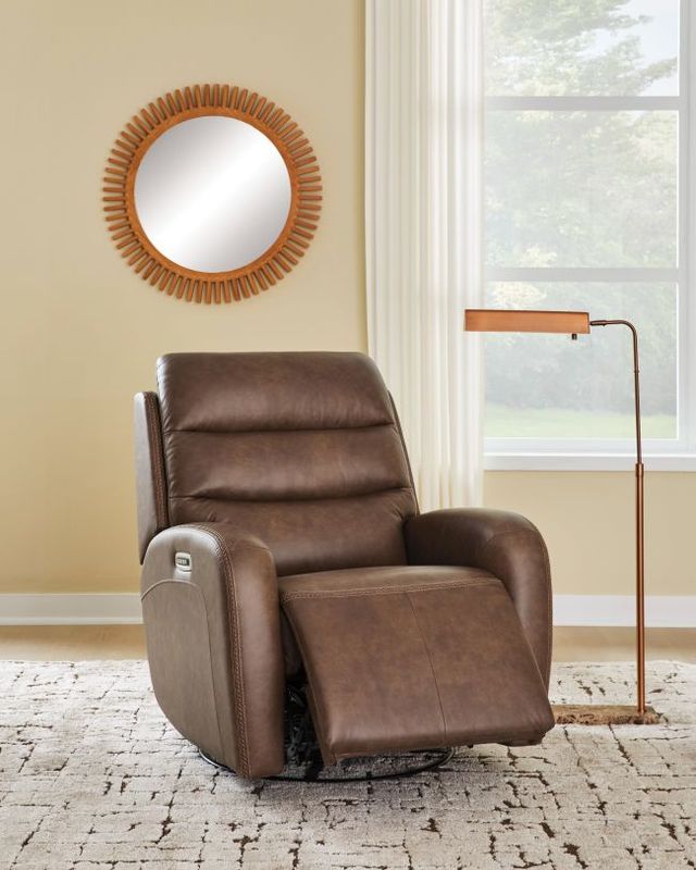 Signature Design by Ashley® Falloway Saddle Power Swivel Glider Recliner-3