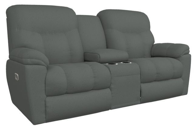 La-Z-Boy® Morrison Indigo Power Reclining Loveseat with Console and Headrest-0