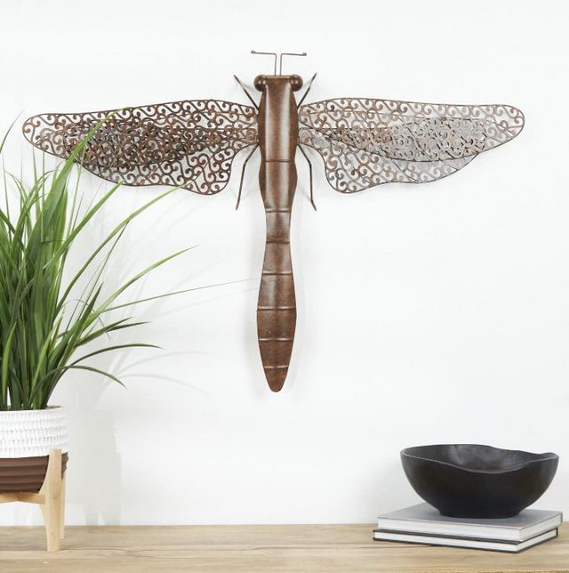 Deco Marche Brown Dragonfly Wall Decor-3
