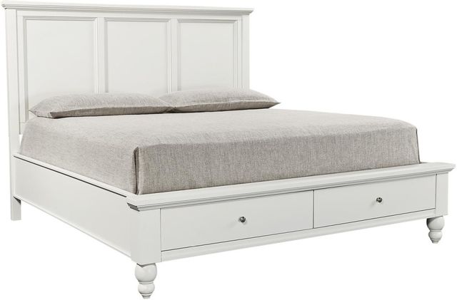 aspenhome® Cambridge White Queen Storage Bed-0
