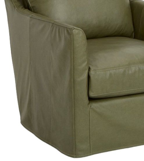Four Seasons Customizable Scout Leather Slipcovered Swivel Glider -1