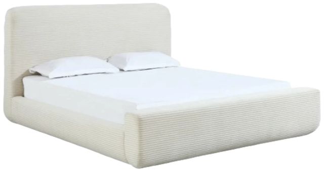 Modus Furniture Wisteria Frosty Eastern King Upholstered Platform Bed-0