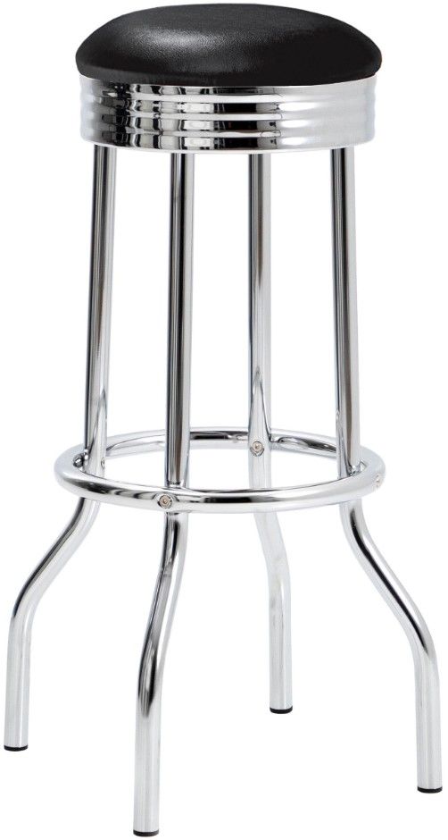 Coaster® Retro 3-Piece Black/Silver Bistro Pub Bar Table Set-2