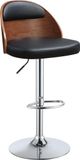 ACME Furniture Camila Black/Walnut Adjustable Stool with Wooden Full Back-0