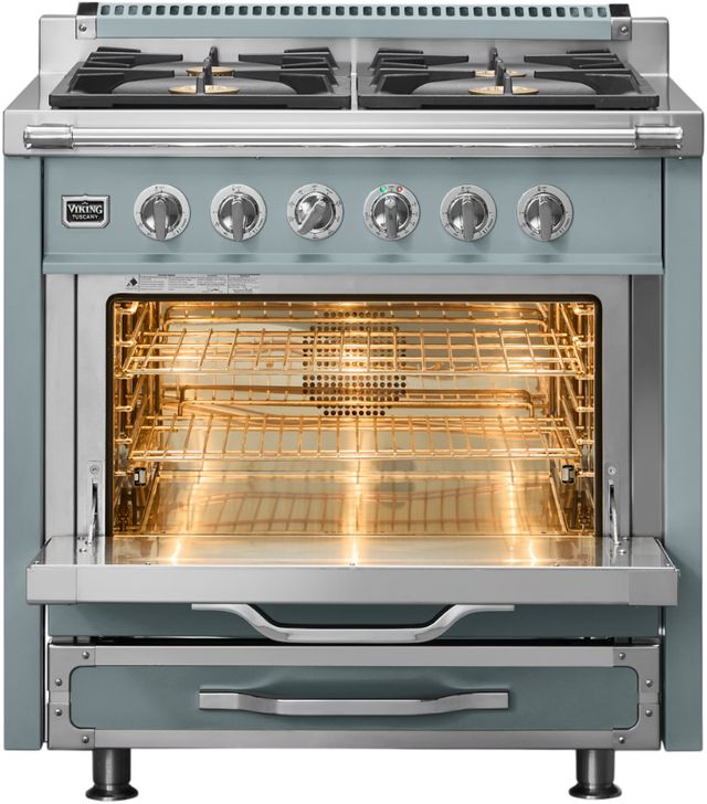 Viking® Tuscany 36" November Sky Pro Style Dual Fuel Range-1