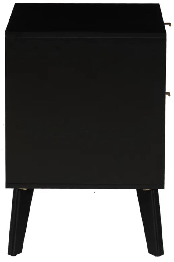 Powell® Claudette Black Nightstand-4