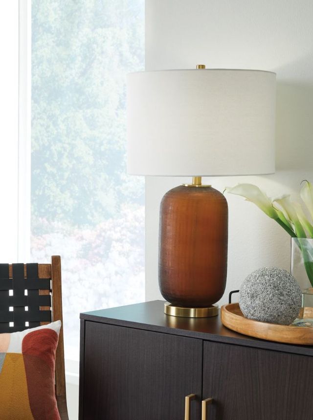 Signature Design by Ashley® Farberman Amber Table Lamp with Gold Accent-3