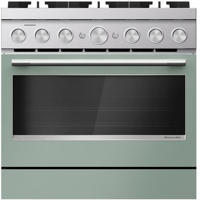 KitchenAid® 36" Cardamom Pro Style Dual Fuel Range with No Preheat Air Fry Mode-0