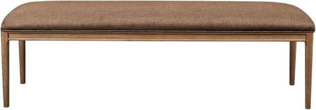 Modus Furniture Carlisle Toffee Crunch Upholstered Dining Bench-2