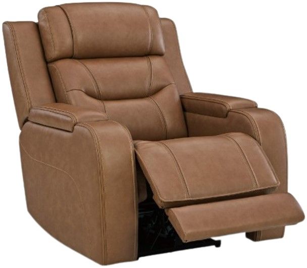 Signature Design by Ashley® Knightington Caramel Power Recliner with Audio Seating-3
