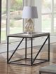 Coaster® Birdie Grey Square End Table with Black Metal Base -1
