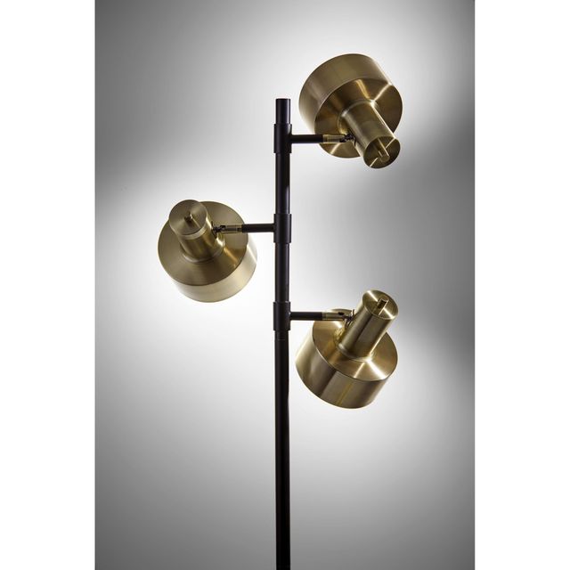 Adesso® Clayton Matte Black And Antique Brass Tree Lamp-1