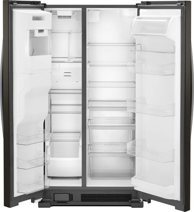 Whirlpool® 36" 24.5 Cu. Ft. Fingerprint Resistant Black Stainless Side-by-Side Refrigerator-1