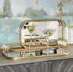 Uttermost® Rosea 2-Piece Brushed Gold Tray Set-1