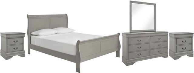 Signature Design by Ashley® Kordasky 5-Piece Dove Gray Full Sleigh Bed Set-0
