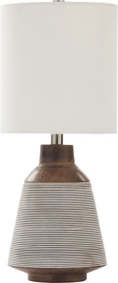 Lampe de table Botwood noyer/chaux de Renwil®
