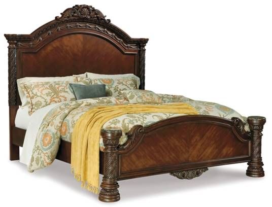Millennium® by Ashley® North Shore 3-Piece Dark Brown Queen Panel Bed Set-1