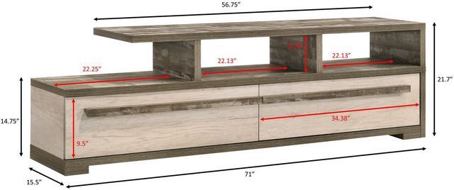 Crown Mark Patterson Two-Tone TV Stand-2