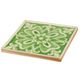 A & B Home Kelly Cream/Green Decorate Plate-0