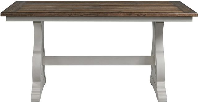 Intercon Drake French Oak Counter Table with Rustic Gray Base-2