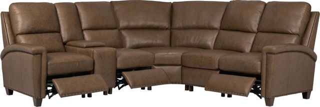 Hooker® Furniture Ready-Made Upholstery Julian 6-Piece Rowe Chocolate Power Reclining Sectional-1