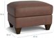 Bassett® Furniture Customizable True Custom® Leather Large Ottoman-2