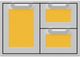 Hestan® AGSDR Series 30” Sol Outdoor Combo Door/Drawer-0